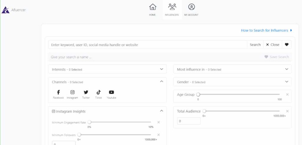 Afluencer influencer discovery