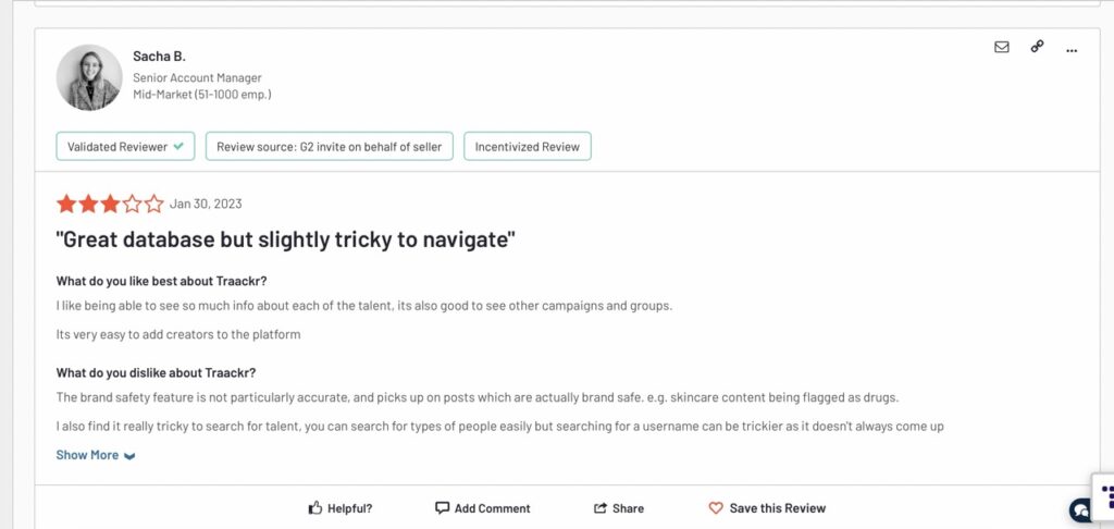 Traackr Reviews