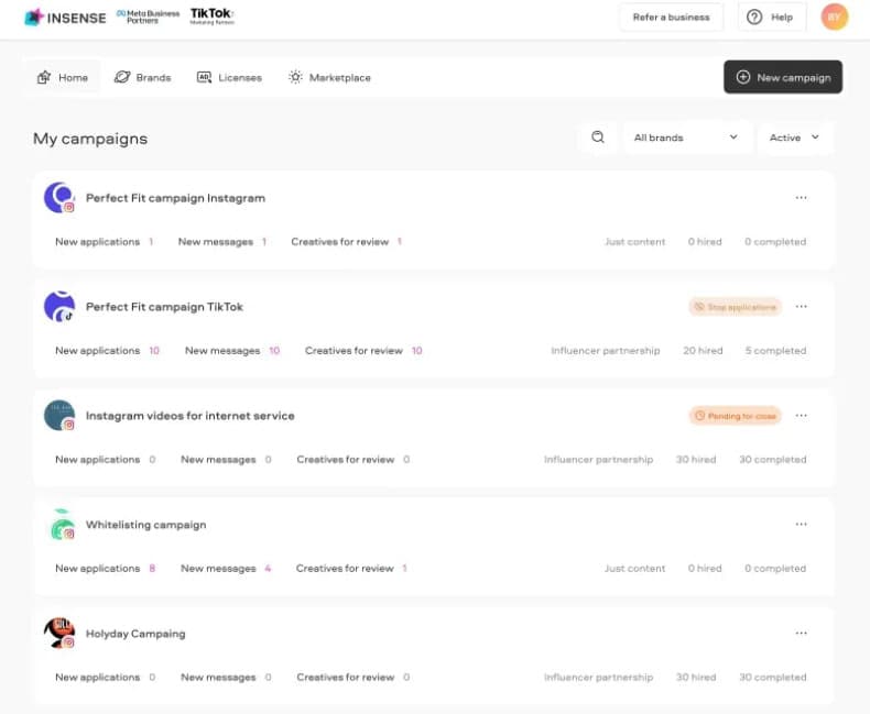 Insense Campaign Management