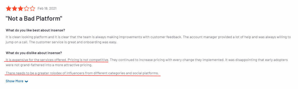 Insense reviews