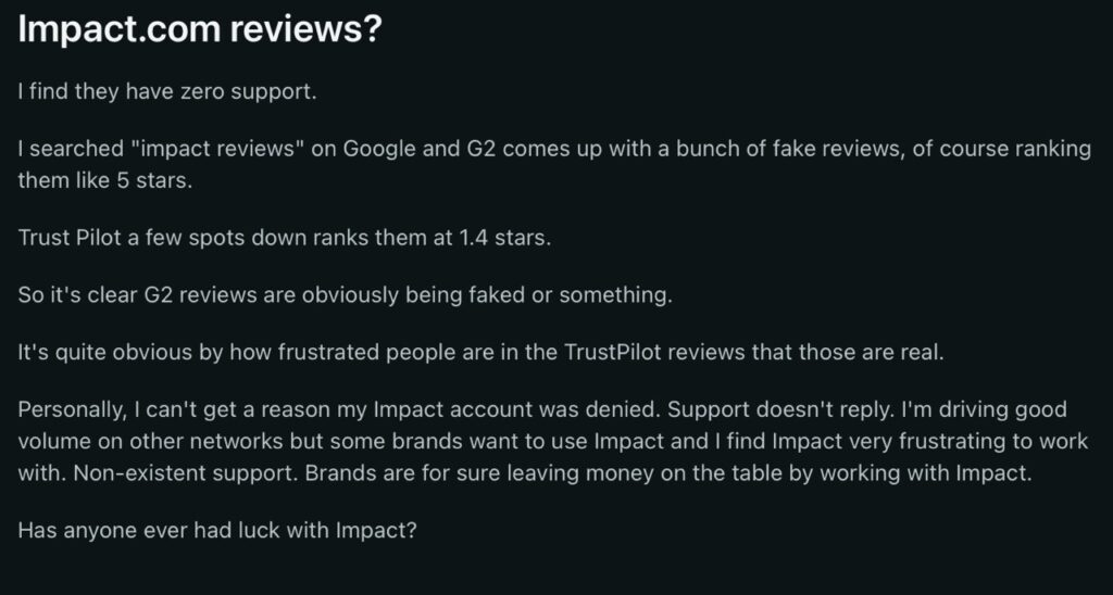 Impact Review