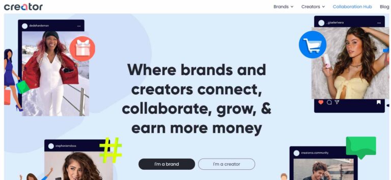 Creator.co homepage