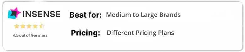 Insense influencer marketing reviews