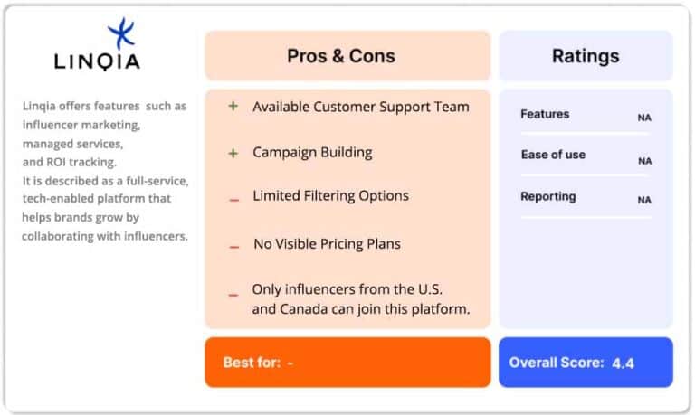 linqia pros and cons