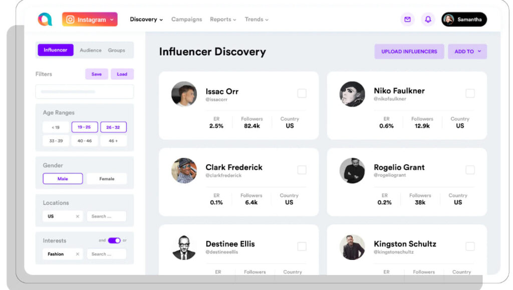 affable influencer discovery