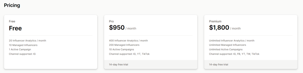 Affable pricing