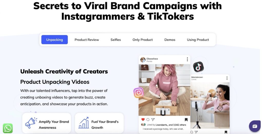 Ainfluencer homepage