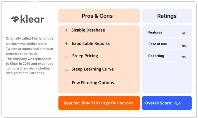 Klear pros and cons