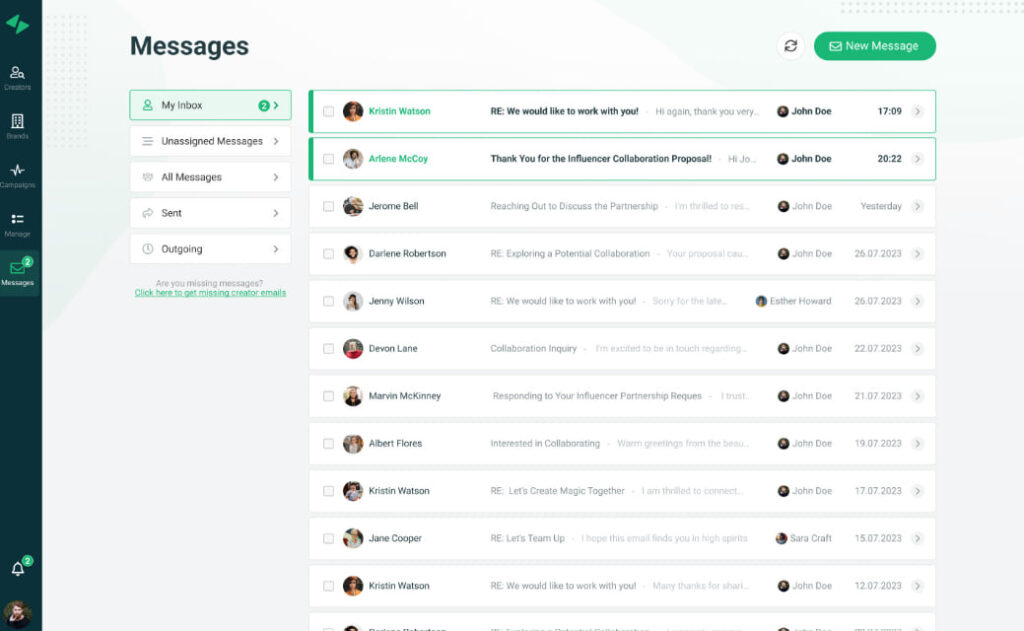 Storyclash Influencer CRM