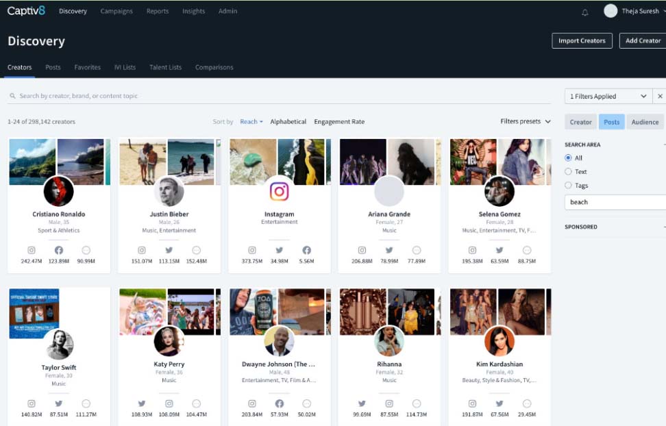 captiv8 influencer discovery