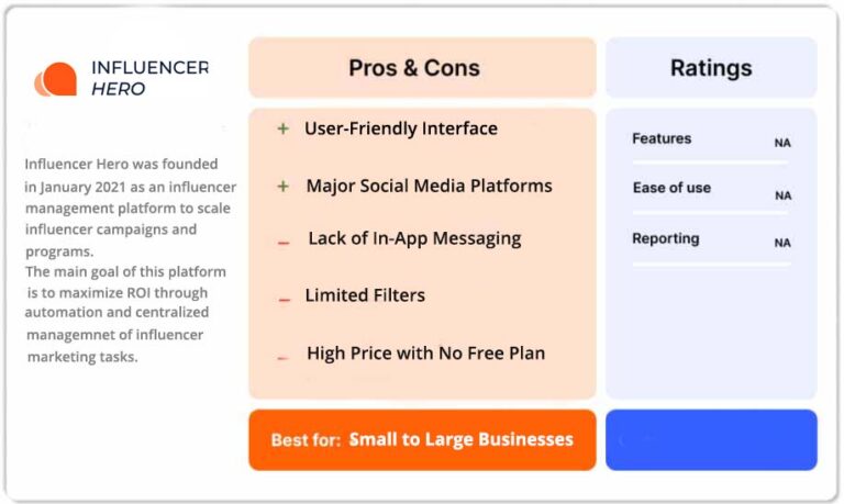 influencerhero pros and cons