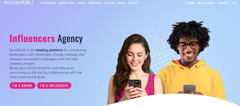 SocialPubli Homepage